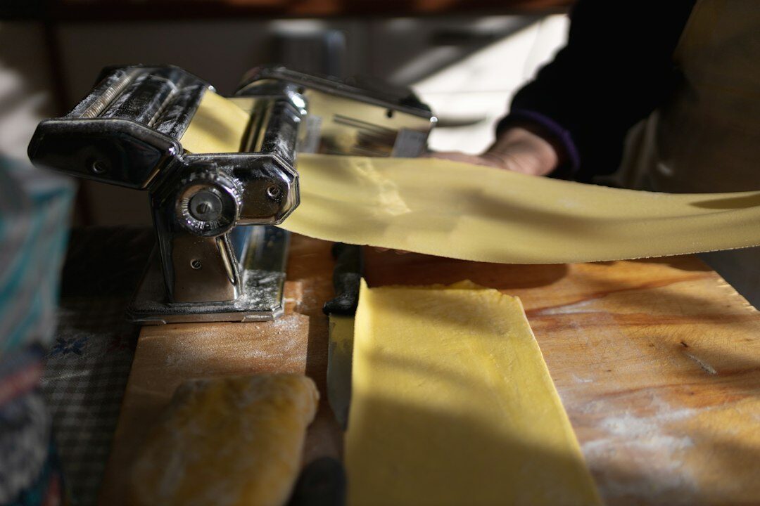 rolling pasta dough
