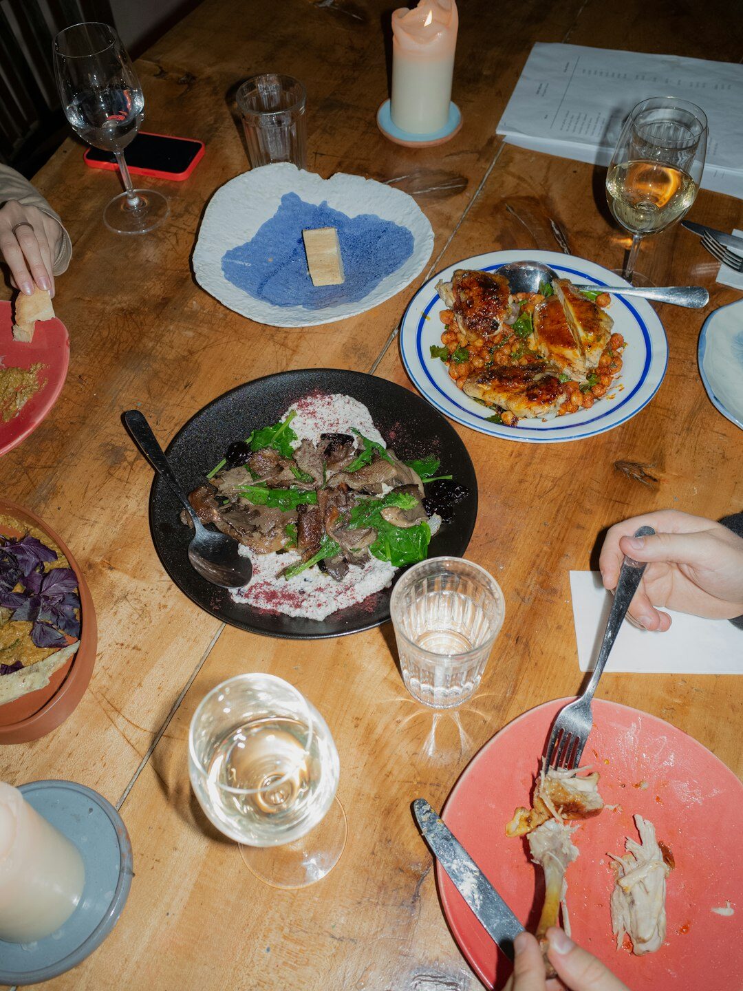 family eating seasonal dinner